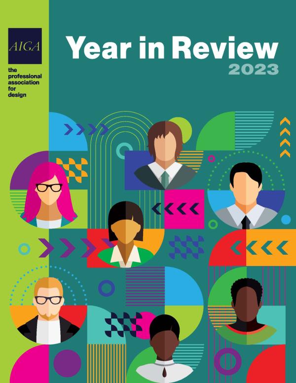 2023 AIGA Annual Report Cover with text 2023 AIGA Year in Review 