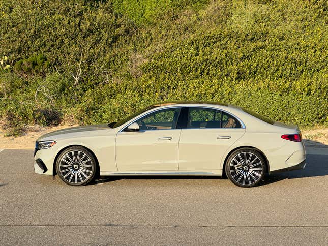 Side view of a 2024 Mercedes-Benz E350