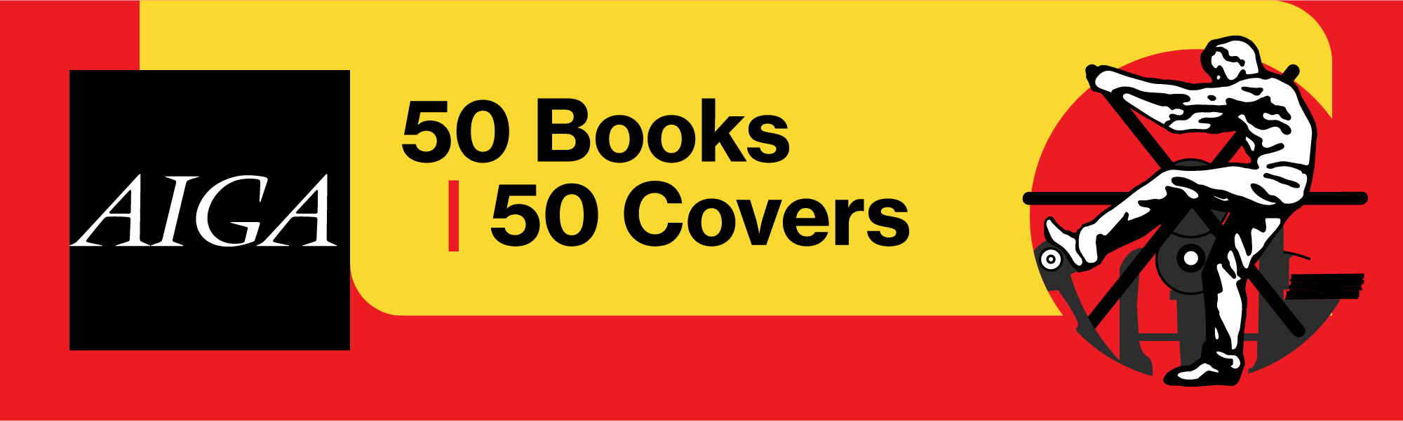 50 Books | 50 Covers Logo in Red and Yellow